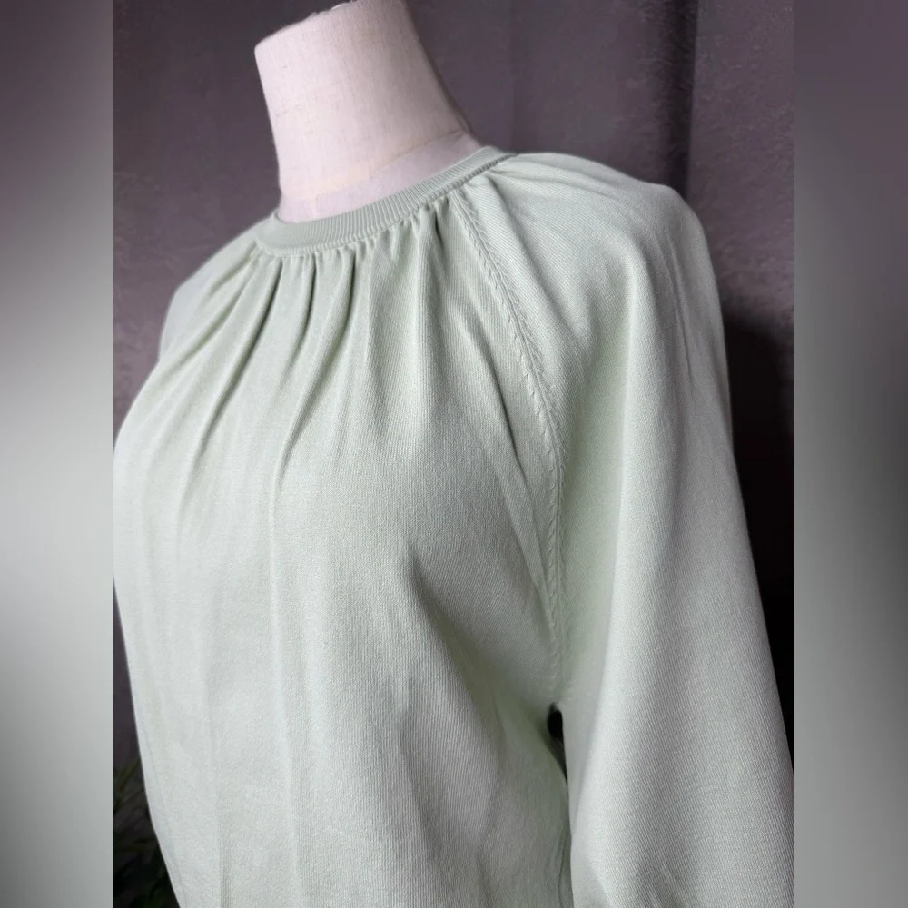 NWT ALEEZA PARIS Women’s Mint Green 3/4 Sleeve Knit Top Sz XS